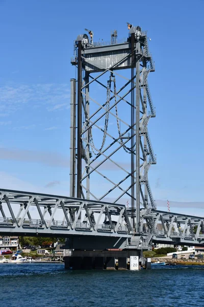 Portsmouth Oct Memorial Bridge Uit Eerste Wereldoorlog Portsmouth New Hampshire — Stockfoto