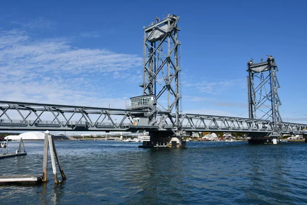 Portsmouth Okt Memorial Bridge Från Första Världskriget Portsmouth New Hampshire — Stockfoto