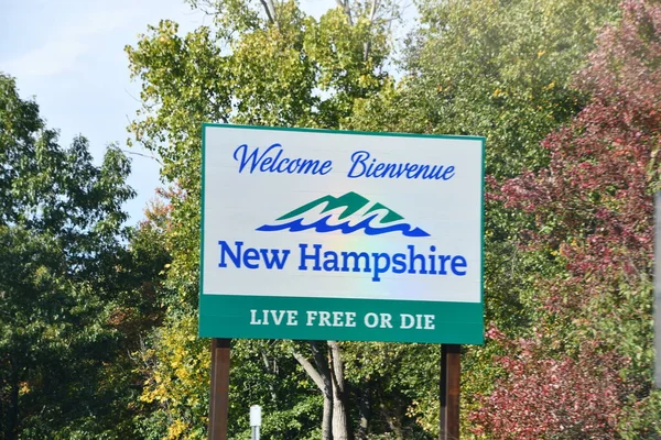 Välkommen Till New Hampshire Sign — Stockfoto