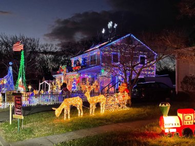 Fairfield, Connecticut 'taki Roseville dekorasyonlarında 29 Kasım 2020' de görüldüğü gibi harikalar diyarı..