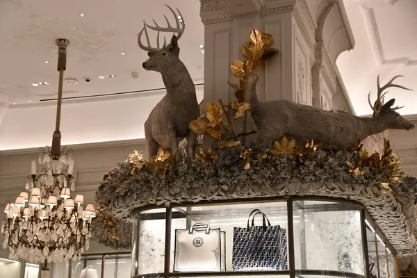 New York Dec Holiday Decor Bergdorf Goodman New York Seen — Stock Photo, Image