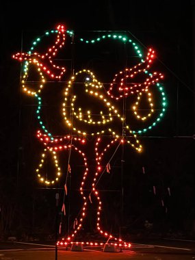 WALLINGFORD, CT - 27 Aralık 2020 'de Wallingford, Connecticut' taki Toyota Oakdale Tiyatrosu 'nda Işıkların Sihri gösterimi.