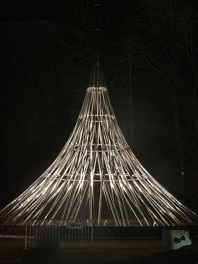 VALHALLA, New York - 28 Aralık 2020 'de Kensico Dam Plazain Valhalla, New York' ta görülen Westchester Kış Harikalar Diyarı.