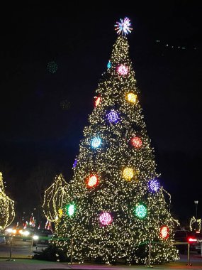 VALHALLA, New York - 28 Aralık 2020 'de Kensico Dam Plazain Valhalla, New York' ta görülen Westchester Kış Harikalar Diyarı.