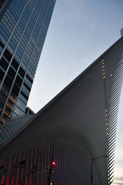 New York Dec Oculus Westfield World Trade Center Transportation Hub — Stok fotoğraf