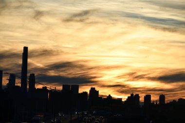 NEW YORK, NY - 20 Haziran 2018 'de New York' ta Manhattan 'ın ufuk çizgisi.