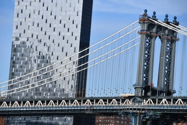 New York Jan Manhattan Bridge New York City Vista Janeiro — Fotografia de Stock