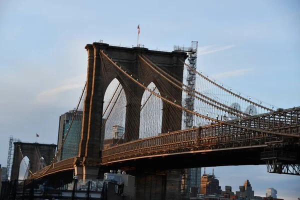 New York Jan Brooklyn Bridge New York Janvier 2021 Est — Photo