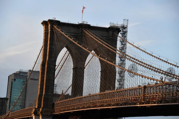 Nueva York Ene Brooklyn Bridge Nueva York Visto Enero 2021 — Foto de Stock