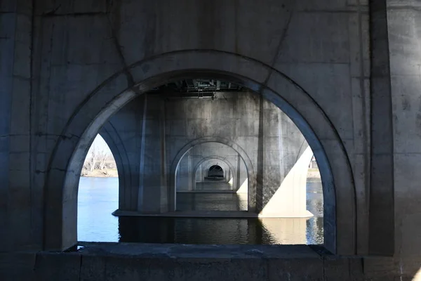 Most Założycieli Hartford Connecticut — Zdjęcie stockowe