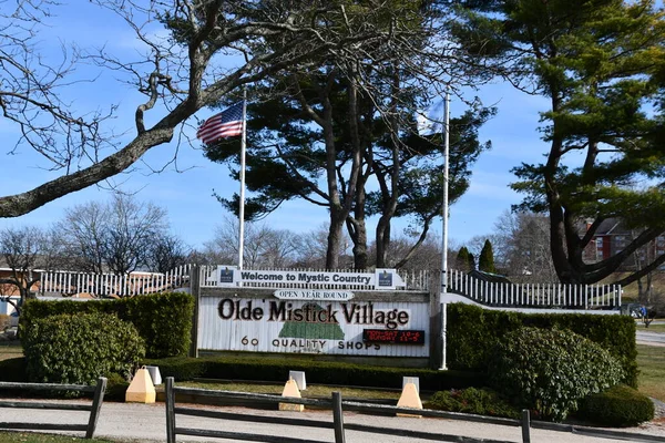 Mystic Mar Olde Mistick Village Mystic Connecticut Mar 2021 마을에 — 스톡 사진