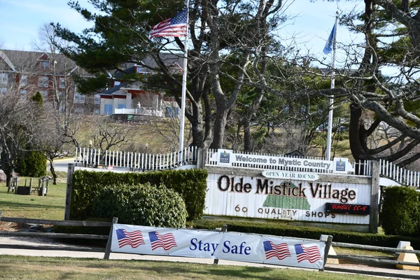 Mystic Mar Olde Mistick Village Mystic Connecticut Mar 2021 마을에 — 스톡 사진