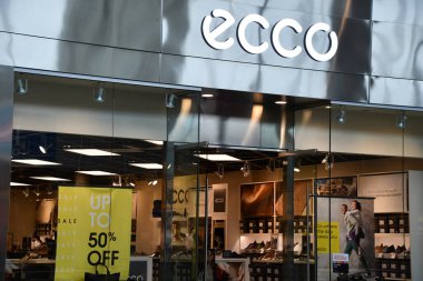 ELIZABETH, NJ - JUN 12: Ecco store at The Mills at Jersey Gardens in Elizabeth, New Jersey, as seen on June 12, 2019. It is the largest outlet mall in New jersey and is completely indoors.