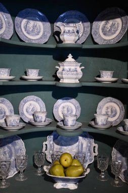 RIDGEFIELD, CT - 10 Temmuz 2021 'de Ridgefield, Connecticut' taki Keeler Taverna Müzesi ve Tarih Merkezi.