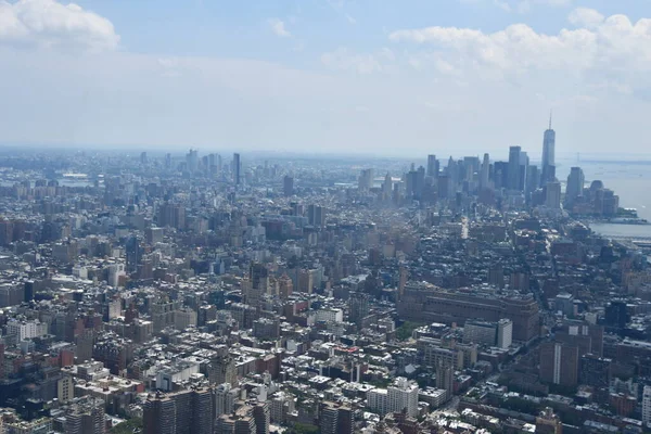 New York Juin Vue Aérienne Ville New York Depuis Pont — Photo