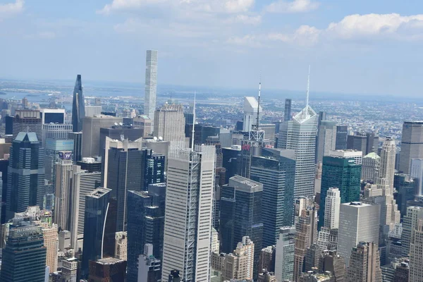 New York Jun 2021年6月20日ご紹介したハドソンヤードのエッジ展望台からのニューヨーク市街地の空中ビュー — ストック写真