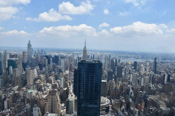 New York Jun Widok Lotu Ptaka Nowy Jork Pokładu Obserwacyjnego — Zdjęcie stockowe