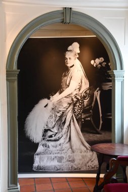 RIDGEFIELD, CT - 10 Temmuz 2021 'de Ridgefield, Connecticut' taki Keeler Taverna Müzesi ve Tarih Merkezi.