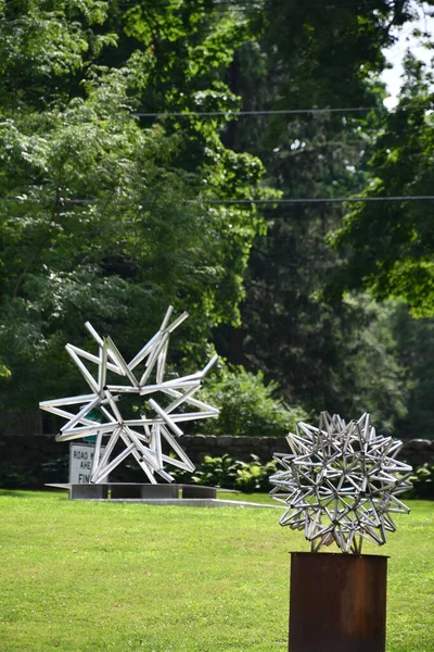 Ridgefield Jul Stars Survey Frank Stella Exhibition Aldrich Contemporary Art — 图库照片