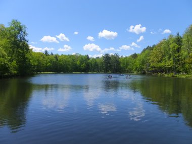 İki Yataklı göl, Bushkill Şelalesi'nde Pennsylvania
