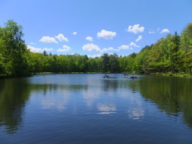 İki Yataklı göl, Bushkill Şelalesi'nde Pennsylvania