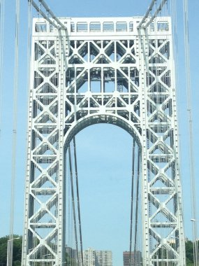 George Washington Bridge connecting New York and New Jersey clipart