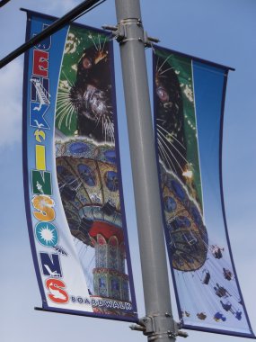 New Jersey'deki Jersey sahilinde Point Pleasant plajda Jenkinsons Boardwalk