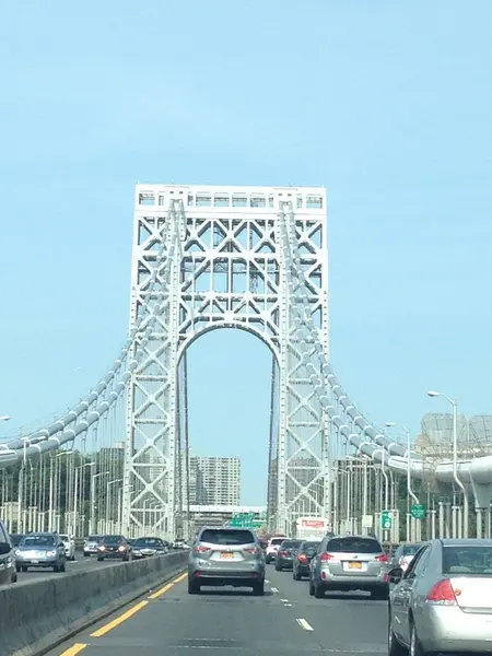 乔治华盛顿大桥连接纽约和新泽西 — 图库照片