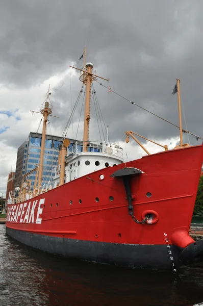 Barco ligero Estados Unidos Chesapeake en Baltimore, Maryland — Foto de Stock
