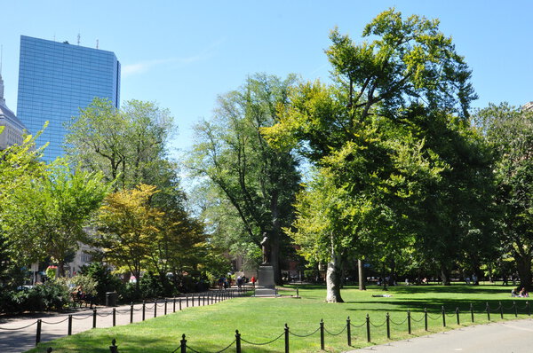 Public Gardens in Boston, USA