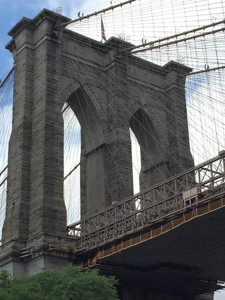 Brooklyn Bridge em Nova York — Fotografia de Stock