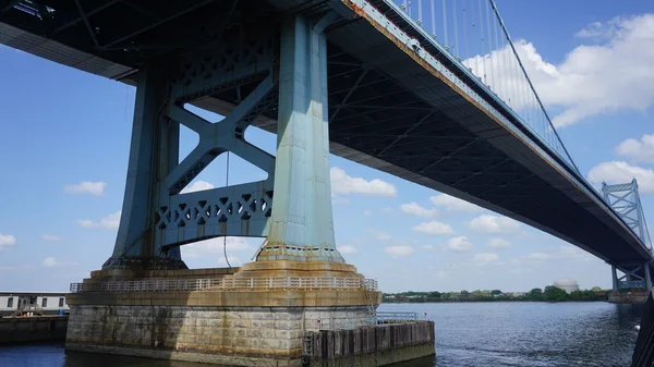 Benjamin Franklin Bridge na Filadélfia — Fotografia de Stock