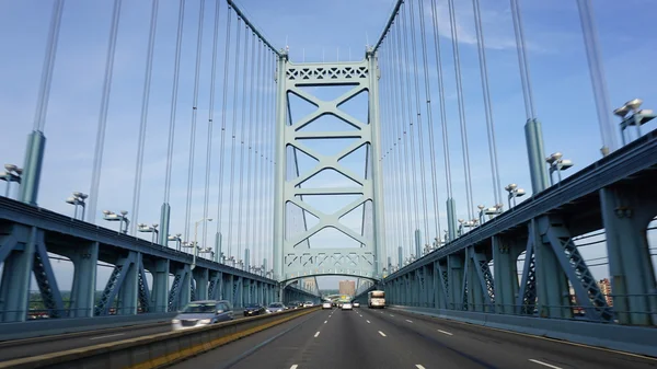 Benjamin Franklin Bridge na Filadélfia — Fotografia de Stock