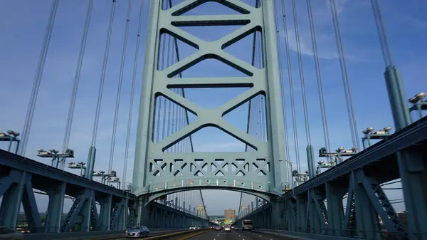 Benjamin-Franklin-Brücke in philadelphia — Stockfoto
