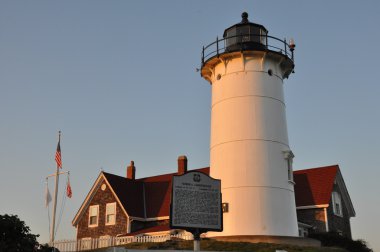 Nobska deniz feneri Cape Cod üzerinde Woods Hole