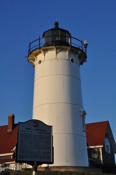 Faro Nobska en Woods Hole en Cape Cod —  Fotos de Stock