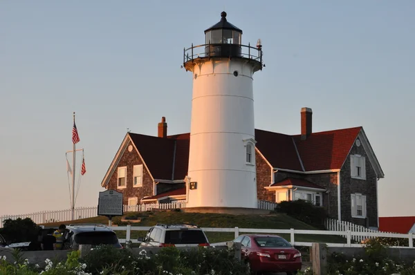 Faro Nobska en Woods Hole en Cape Cod —  Fotos de Stock