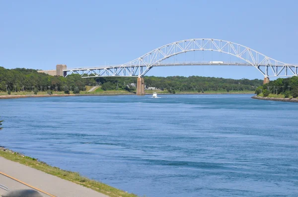 Γέφυρα Sagamore κατά μήκος της διώρυγας Cape Cod — Φωτογραφία Αρχείου