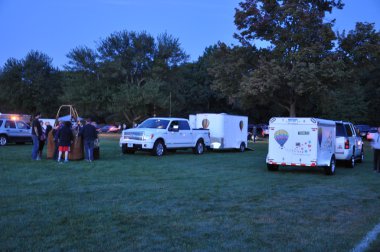 Şafakta 2015 Plainville yangın şirket sıcak hava balon Festivali açılışında balon