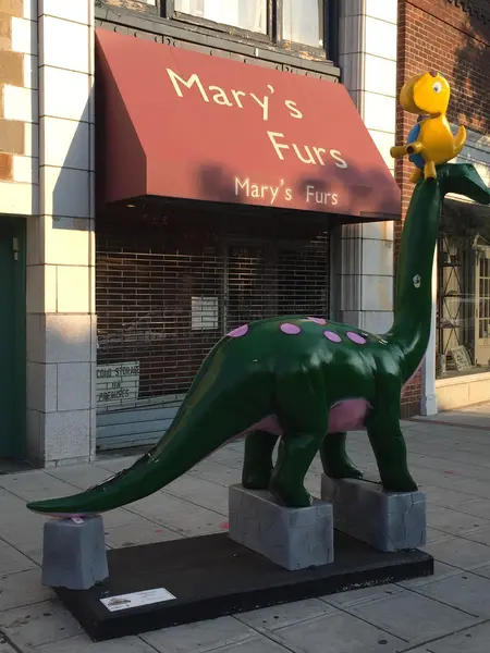Правило динозавров! в центре Стамфорда в Коннектикуте — стоковое фото