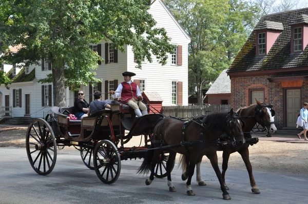 Pferdekutschenfahrten in Williamsburg, virginia — Stockfoto