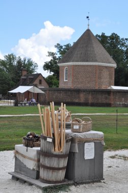 The Magazine & Guardhouse in Colonial Williamsburg clipart