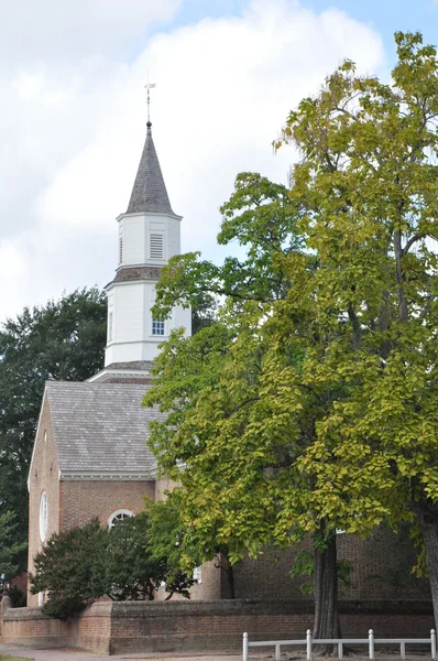 Ενορία Bruton επισκοπική εκκλησία στο Williamsburg, Βιρτζίνια — Φωτογραφία Αρχείου