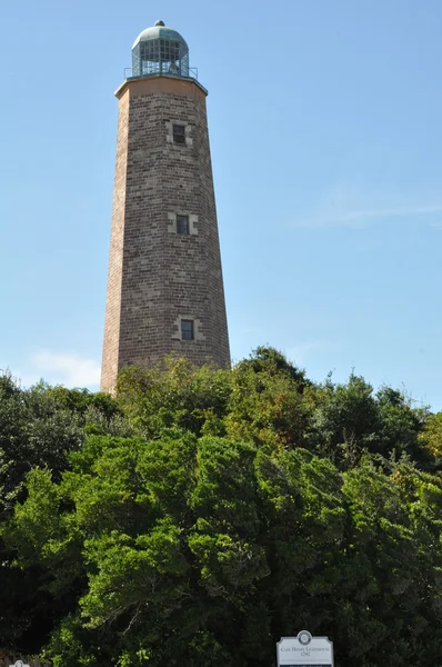 Old Cape Henry fyren vid Fort Story i Virginia Beach — Stockfoto