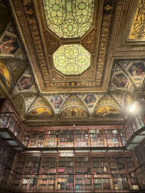 NEW YORK, NY - 3 AUG: New York 'taki Morgan Kütüphanesi ve Müzesi' nde J. Pierpont Morgan Kütüphanesi, 3 Ağustos 2024.