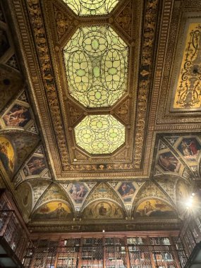 NEW YORK, NY - 3 AUG: New York 'taki Morgan Kütüphanesi ve Müzesi' nde J. Pierpont Morgan Kütüphanesi, 3 Ağustos 2024.