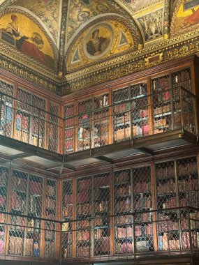 NEW YORK, NY - 3 AUG: New York 'taki Morgan Kütüphanesi ve Müzesi' nde J. Pierpont Morgan Kütüphanesi, 3 Ağustos 2024.