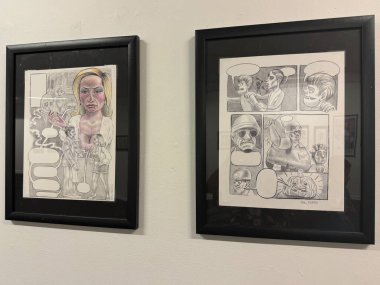 NEW YORK NY - 3 AUG: New York 'taki Toplum İllüstratörleri Müzesi' nde sergi, 3 Ağustos 2024.