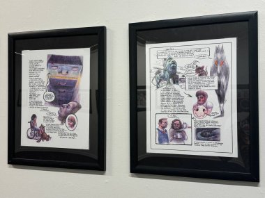 NEW YORK NY - 3 AUG: New York 'taki Toplum İllüstratörleri Müzesi' nde sergi, 3 Ağustos 2024.