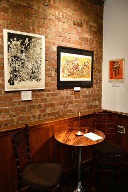 NEW YORK NY - 3 AUG: New York 'taki Toplum İllüstratörleri Müzesi' nde sergi, 3 Ağustos 2024.